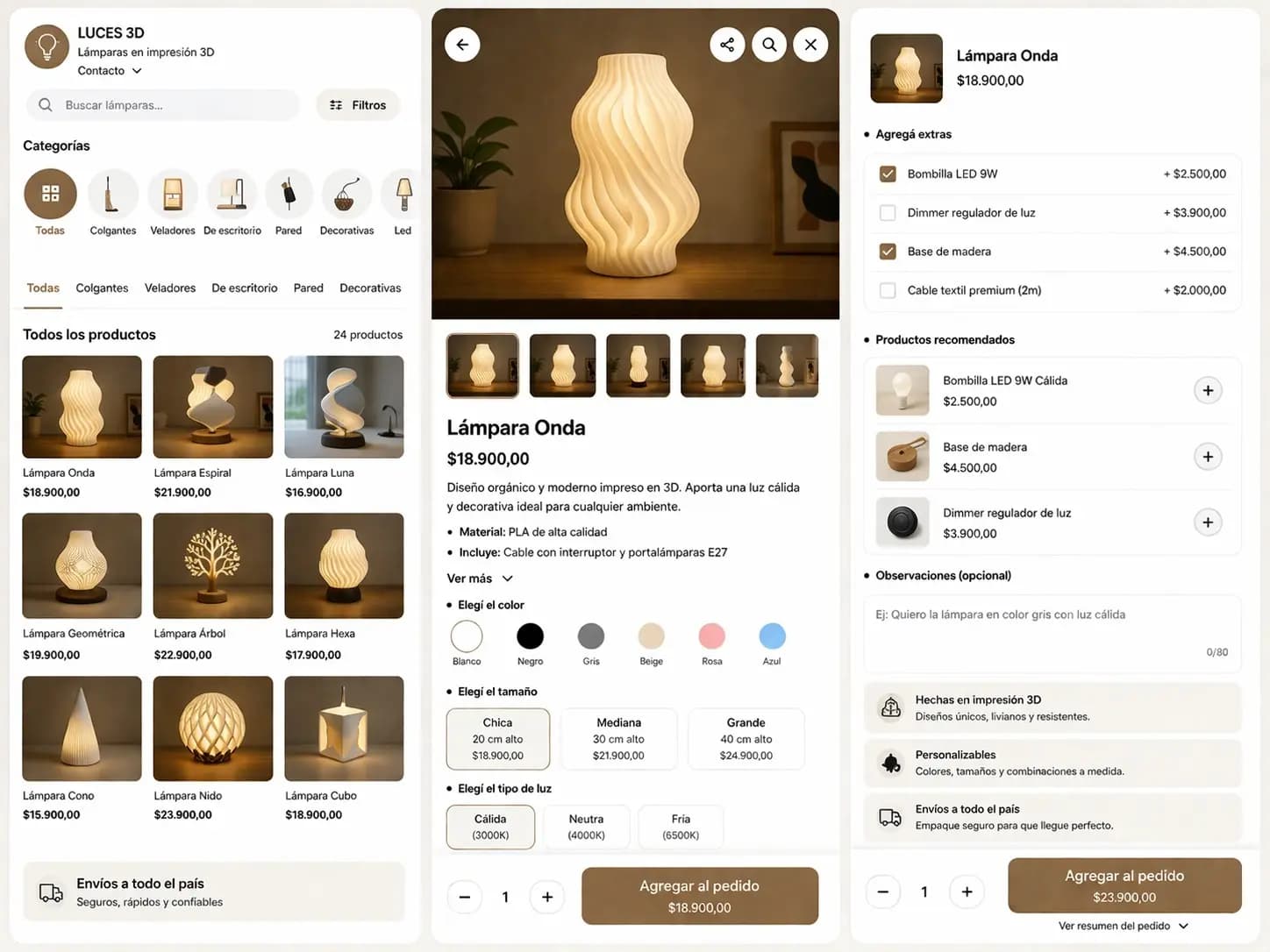 Tienda de Lamparas 3D